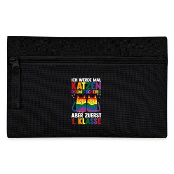 Cats First Grade School Enrollment School Child - Pencil Case - black - Front