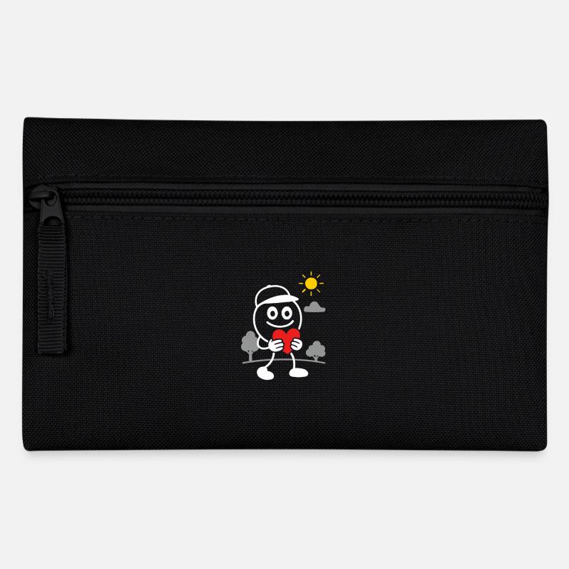 Ribbo mit Herz voller Liebe - Federtasche - Schwarz