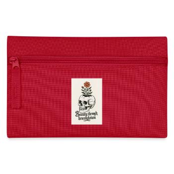 Floral Skull Artistic Design - Pencil Case - red - Front