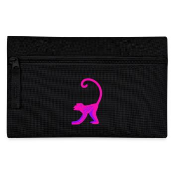 Neon Pink Monkey - Federtasche - Schwarz - Vorne