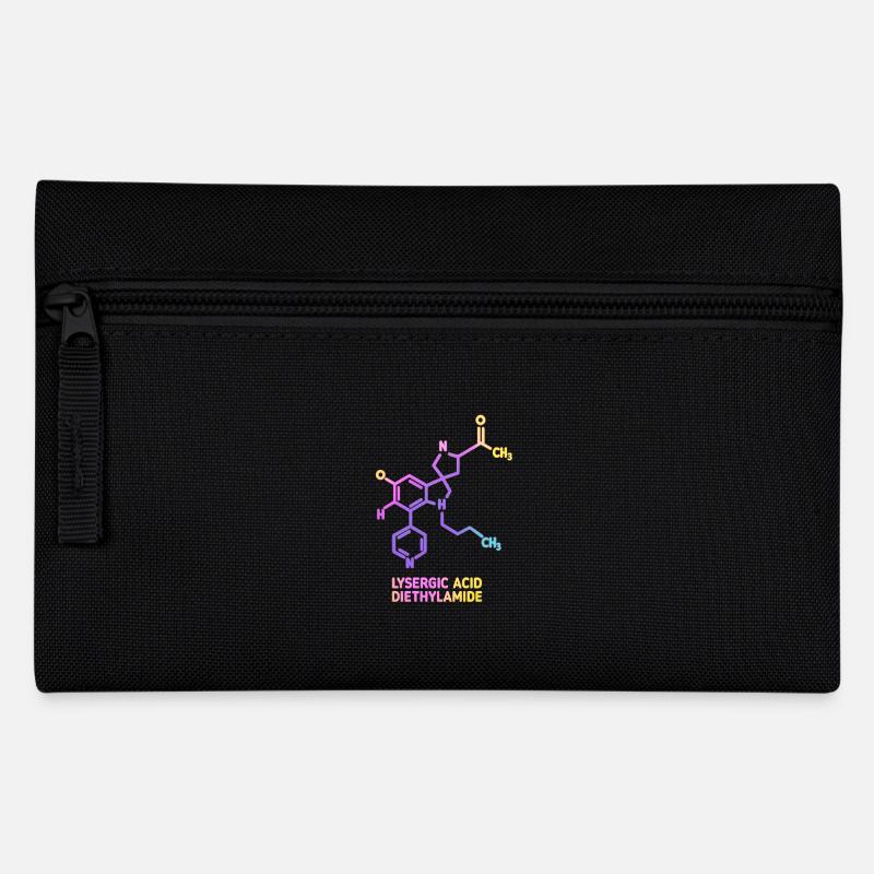 Psychedelic Molecular Art LSD - Pencil Case - black