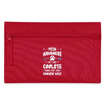 Dicton du chien bichon havanais - Trousse - rouge - Devant