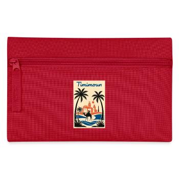 Timimoun Sahara Palm and Rider - Pencil Case - red - Front