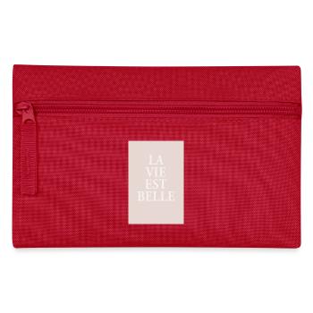 La Vie Est Belle – Elegant Typography Poster - Pencil Case - red - Front