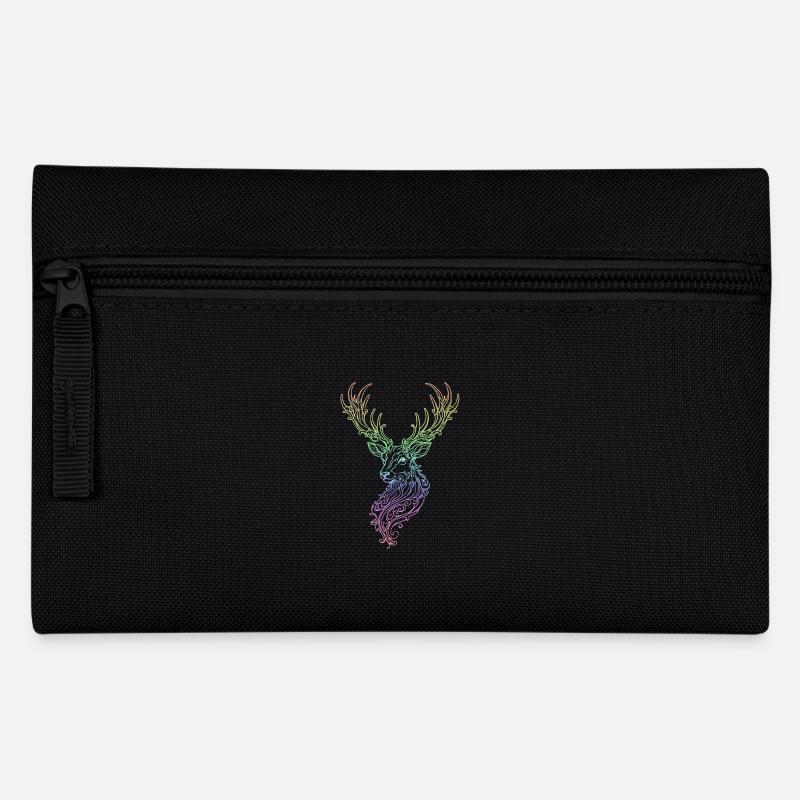 Deer Rainbow - Pencil Case - black