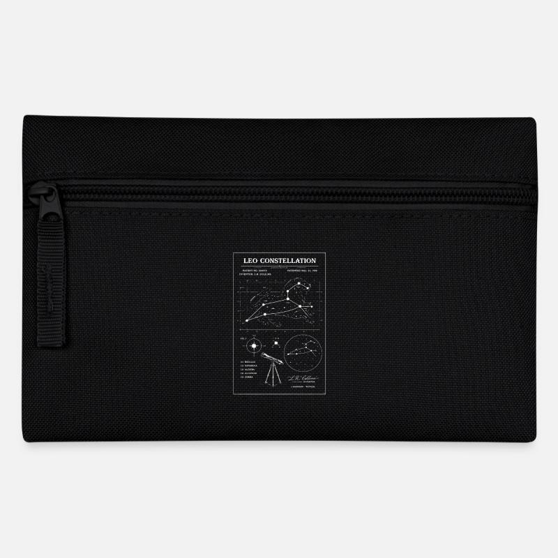 Leo Constellation Blueprint - Pencil Case - black