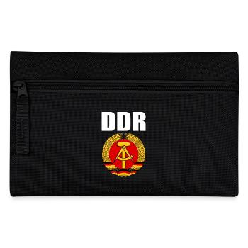 DDR Wappen mit weisser Schrift - Pencil Case - black - Front