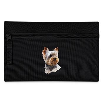 Stylischer Yorkie Look – Kunst für Hundefreunde - Federtasche - Schwarz - Vorne