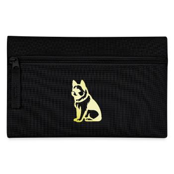 Akita Inu Dog Silhouette - Pencil Case - black - Front