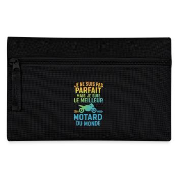 Le meilleur motard du monde Moto Humour - Trousse - noir - Devant