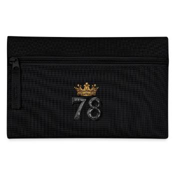 78 Zahl Krone - Federtasche - Schwarz - Vorne