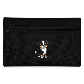 Australian Shepherd Dog Cute - Pencil Case - black - Front