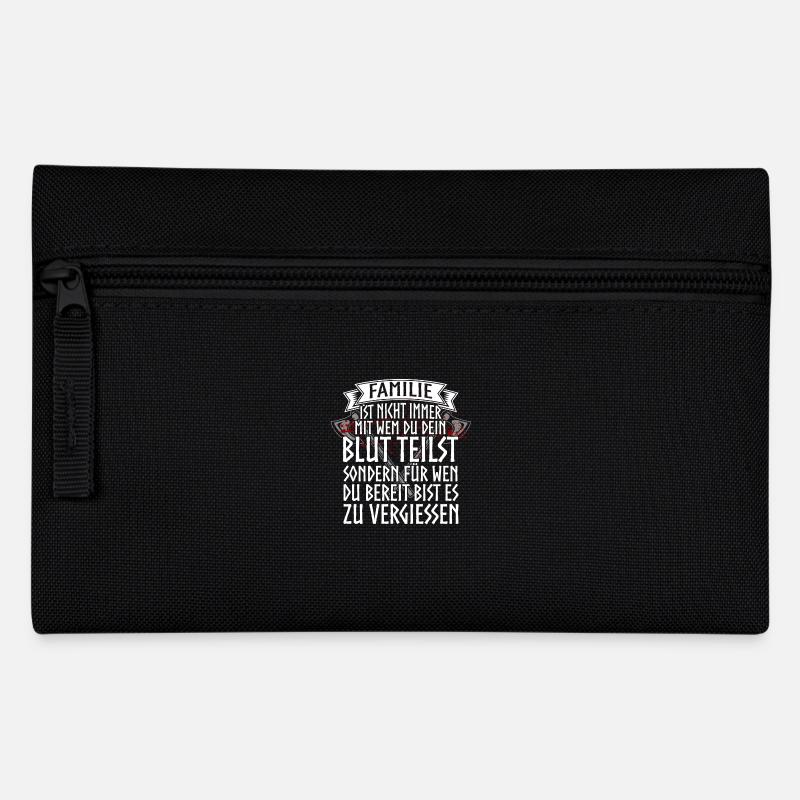 Wikinger - Familie - Federtasche - Schwarz