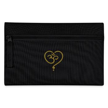 OM Symbol Herz Yoga Liebe Spiritualität Meditation - Federtasche - Schwarz - Vorne