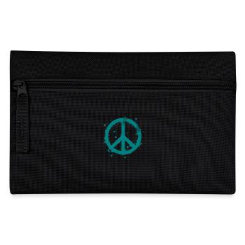 signe de paix - Trousse - noir - Devant