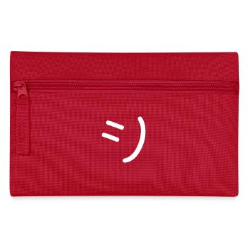 Face Mask - Big Smile Comic - Black - Pencil Case - red - Front