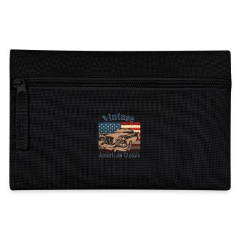 American Classic car- Vintage - Federtasche - Schwarz - Vorne