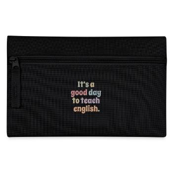 Professeur d’anglais - C’est une bonne journée pour enseigner l’anglais - Trousse - noir - Devant