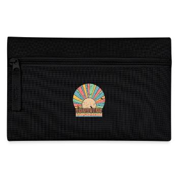 Retro Sunshine Rainbow Sommerurlaub Reisegeschenk - Federtasche - Schwarz - Vorne