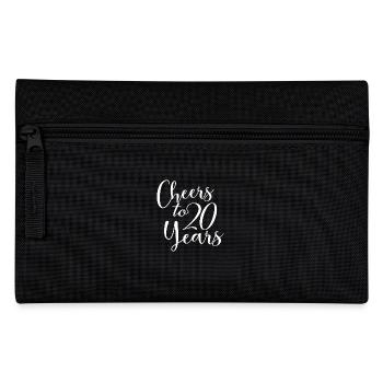 Cheers To 20 Years 20th Birthday Anniversary - Pencil Case - black - Front