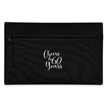 Cheers To 60 Years 60th Birthday Anniversary - Pencil Case - black - Front
