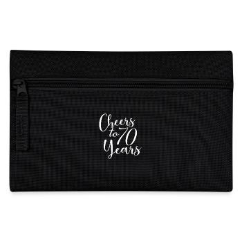 Cheers To 70 Years 70th Birthday Anniversary - Pencil Case - black - Front