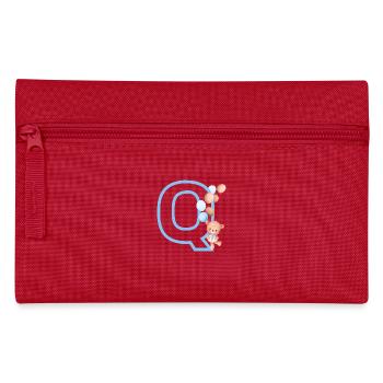 Lettre q bleue ours - Trousse - rouge - Devant
