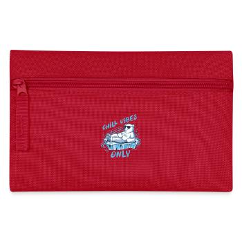 Nur Chill Vibes - Tranquil Polar Bear - Federtasche - Rot - Vorne