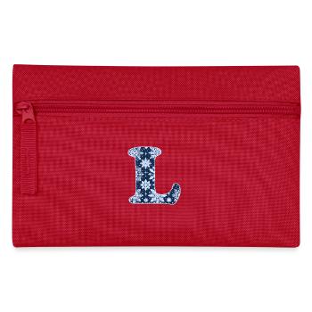 Letter L Snowflakes - Pencil Case - red - Front