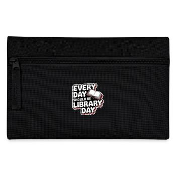 Every Day Should Be Library Day 9 - Federtasche - Schwarz - Vorne