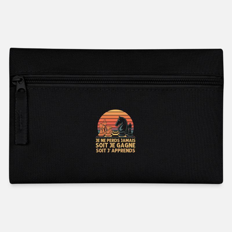 Je ne perds jamais cadeau motivation échec vintage - Trousse - noir