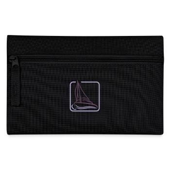 Logo de voile icône carré voilier navire - Trousse - noir - Devant