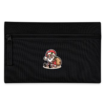 Funny Tired Santa Claus - Pencil Case - black - Front