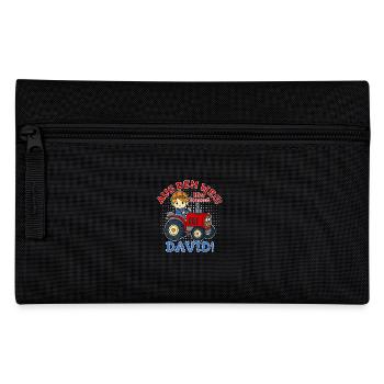 David Name Tractor - Pencil Case - black - Front