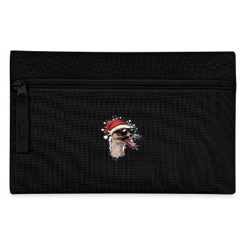 Strauß Weihnachten Lustig - Federtasche - Schwarz - Vorne