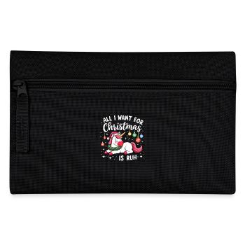 Weihnachts-Sprüche - Herren & Damen - Federtasche - Schwarz - Vorne