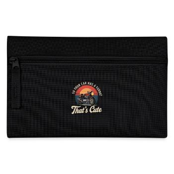 Humorous racing statement for bikers - Pencil Case - black - Front