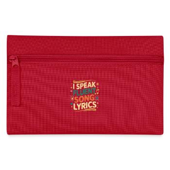 I Speak Fluent Song Lyrics 7 - Federtasche - Rot - Vorne