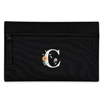 Lettre C Monogramme Rétro - Trousse - noir - Devant
