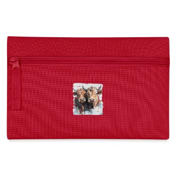 Two young bulls or two cows? - Pencil Case - red - Front