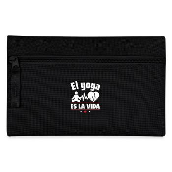Yoga ist Leben - Federtasche - Schwarz - Vorne