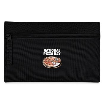 Journée nationale de la pizza 2025 pizza day gift - Trousse - noir - Devant