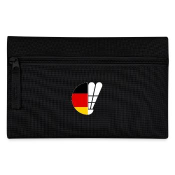 Federball Deutsche Flagge Badminton - Federtasche - Schwarz - Vorne
