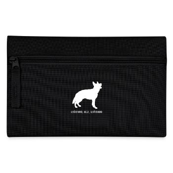 Hund Deutscher Schäferhund - Federtasche - Schwarz - Vorne