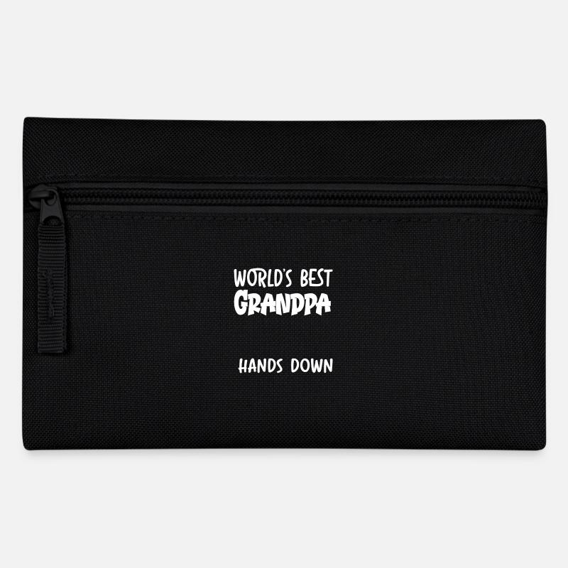 Worlds Best Grandpa Hands Down - Federtasche - Schwarz