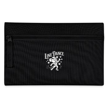 Line Dance Maus lustige Maus tanzt Linedance - Federtasche - Schwarz - Vorne