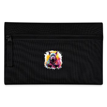 Portrait de chien coloré - Trousse - noir - Devant