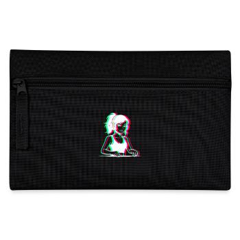 EDM - DJane - Glitch Rave Style - Federtasche - Schwarz - Vorne