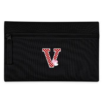 Lettre v cœur - Trousse - noir - Devant