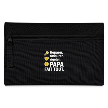 Réparer, rassurer, rigoler. Papa fait tout - Trousse - noir - Devant